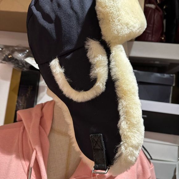 Canada Goose Ladies  Shearling Co-Pilot Winter Aviator Hat 5188L New W Tags - Picture 6 of 14